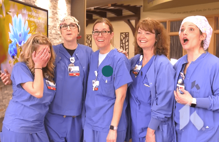 Group of nurses laughing